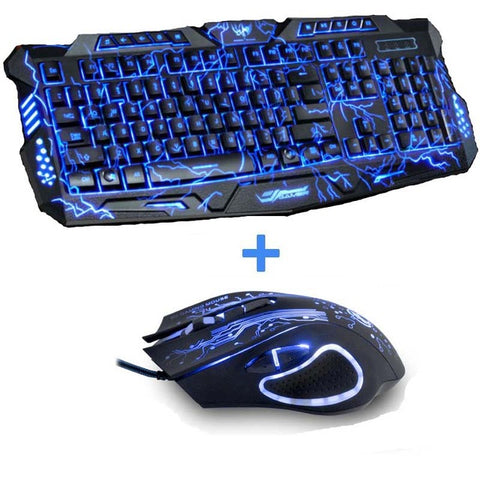 New Red/Purple/Blue Led Backlight USB Wired Laptop PC Pro Gaming Keyboard Mouse Combo New Red/Purple/Blue Led Backlight USB Wired Laptop PC Pro Gaming Keyboard Mouse Combo