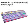 Metoo  Edition Mechanical Keyboard 87 keys Blue Switch Gaming Keyboards for Tablet Desktop  Russian sticker Metoo  Edition Mechanical Keyboard 87 keys Blue Switch Gaming Keyboards for Tablet Desktop  Russian sticker
