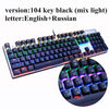 Metoo  Edition Mechanical Keyboard 87 keys Blue Switch Gaming Keyboards for Tablet Desktop  Russian sticker Metoo  Edition Mechanical Keyboard 87 keys Blue Switch Gaming Keyboards for Tablet Desktop  Russian sticker