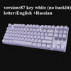 Metoo  Edition Mechanical Keyboard 87 keys Blue Switch Gaming Keyboards for Tablet Desktop  Russian sticker Metoo  Edition Mechanical Keyboard 87 keys Blue Switch Gaming Keyboards for Tablet Desktop  Russian sticker