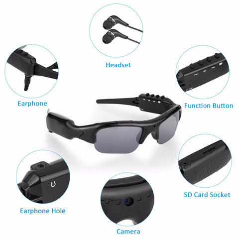 Outdoor Recording Camera Sunglasses 1080P HD Polarized Glasses Outdoor Recording Camera Sunglasses 1080P HD Polarized Glasses