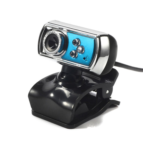 High Quality HD High-definition 12.0 MP 3 LED USB Webcam Camera With Mic & Night Vision for PC Computer Peripherals Blue Color High Quality HD High-definition 12.0 MP 3 LED USB Webcam Camera With Mic & Night Vision for PC Computer Peripherals Blue Color
