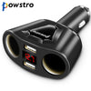 3.1A Dual USB Car Charger with 2 Cigarette Lighter Sockets 120W Power Support Display Current Volmeter for Phone Tablet GPS DVR 3.1A Dual USB Car Charger with 2 Cigarette Lighter Sockets 120W Power Support Display Current Volmeter for Phone Tablet GPS DVR