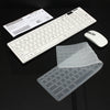 2.4G Wireless Optical Keyboard + Mouse USB Receiver Kit with Keyboard Cover for PC White 2.4G Wireless Optical Keyboard + Mouse USB Receiver Kit with Keyboard Cover for PC White