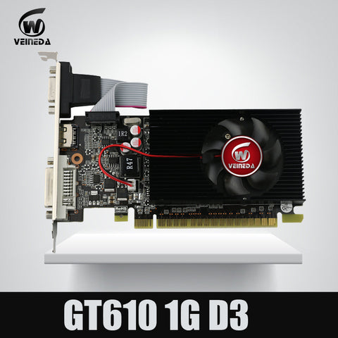 Low Profile Geforce Chipset video graphics card GT610 1GB DDR3 for normal PC and LP case Stronger Than HD6450 Low Profile Geforce Chipset video graphics card GT610 1GB DDR3 for normal PC and LP case Stronger Than HD6450