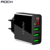 LED Display 3 USB Charger, ROCK Universal Mobile Phone USB Charger Fast Charging Wall Charger For iPhone Samsung Xiaomi Max 2.4A LED Display 3 USB Charger, ROCK Universal Mobile Phone USB Charger Fast Charging Wall Charger For iPhone Samsung Xiaomi Max 2.4A