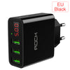 LED Display 3 USB Charger, ROCK Universal Mobile Phone USB Charger Fast Charging Wall Charger For iPhone Samsung Xiaomi Max 2.4A LED Display 3 USB Charger, ROCK Universal Mobile Phone USB Charger Fast Charging Wall Charger For iPhone Samsung Xiaomi Max 2.4A