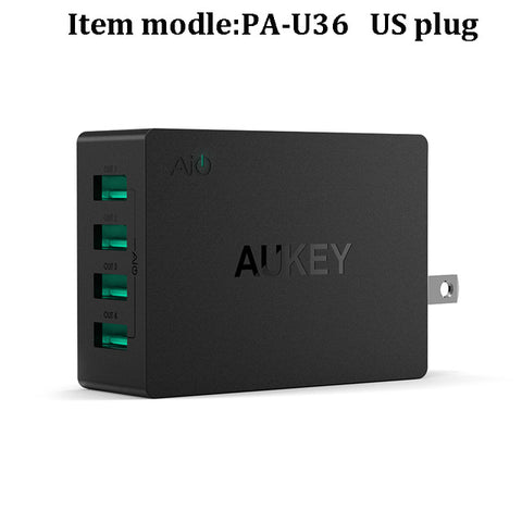 AUKEY Universal 3/4 Ports USB Charger Travel Wall Charger Adapter For iPhone7 Samsung S8 Smart Phones /PC/Mp3 USB Mobile Devices AUKEY Universal 3/4 Ports USB Charger Travel Wall Charger Adapter For iPhone7 Samsung S8 Smart Phones /PC/Mp3 USB Mobile Devices