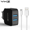 Universal Dual USB Charger EU US Wall Charger Mobile Phone Charger For iPhone Samsung Xiaomi Huawei Charge USB adapter Plug Universal Dual USB Charger EU US Wall Charger Mobile Phone Charger For iPhone Samsung Xiaomi Huawei Charge USB adapter Plug