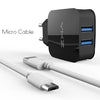 Universal Dual USB Charger EU US Wall Charger Mobile Phone Charger For iPhone Samsung Xiaomi Huawei Charge USB adapter Plug Universal Dual USB Charger EU US Wall Charger Mobile Phone Charger For iPhone Samsung Xiaomi Huawei Charge USB adapter Plug