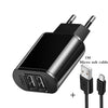 2A Dual USB Charger With USB Cable EU Quick Charge Wall Travel Mobile Phone Charger For Samsung Huawei Xiaomi LG iphone 2A Dual USB Charger With USB Cable EU Quick Charge Wall Travel Mobile Phone Charger For Samsung Huawei Xiaomi LG iphone