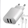 2A Dual USB Charger With USB Cable EU Quick Charge Wall Travel Mobile Phone Charger For Samsung Huawei Xiaomi LG iphone 2A Dual USB Charger With USB Cable EU Quick Charge Wall Travel Mobile Phone Charger For Samsung Huawei Xiaomi LG iphone