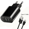 2A Dual USB Charger With USB Cable EU Quick Charge Wall Travel Mobile Phone Charger For Samsung Huawei Xiaomi LG iphone 2A Dual USB Charger With USB Cable EU Quick Charge Wall Travel Mobile Phone Charger For Samsung Huawei Xiaomi LG iphone