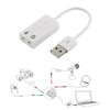 White 2.0 Virtual 7.1 Channel External USB Audio Sound Card Adapter Sound Cards For Mac Laptop PC notebook White 2.0 Virtual 7.1 Channel External USB Audio Sound Card Adapter Sound Cards For Mac Laptop PC notebook