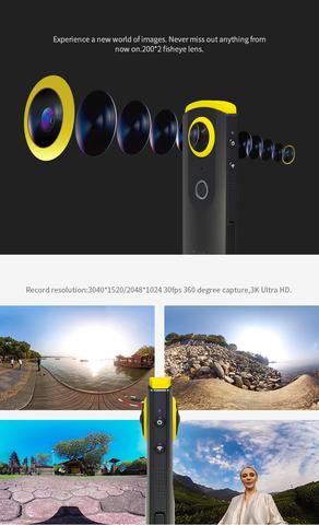 TWIN 360 Degree Video Camera - Remote Control with Smart Phone