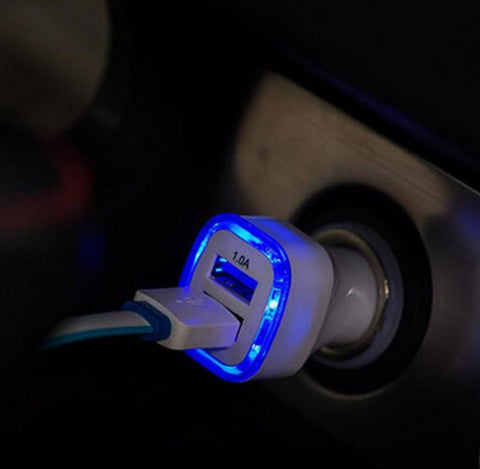 New Arrival 2.1A+1A Dual 2 USB Port LED Car Charger Adapter for Universal Smart Phone Tablet