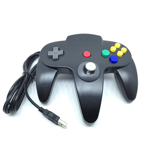 Wired USB Game Controller Gaming Joypad Joystick USB Gamepad For Nintendo For Gamecube For N64 64 PC For Mac Black Gamepad