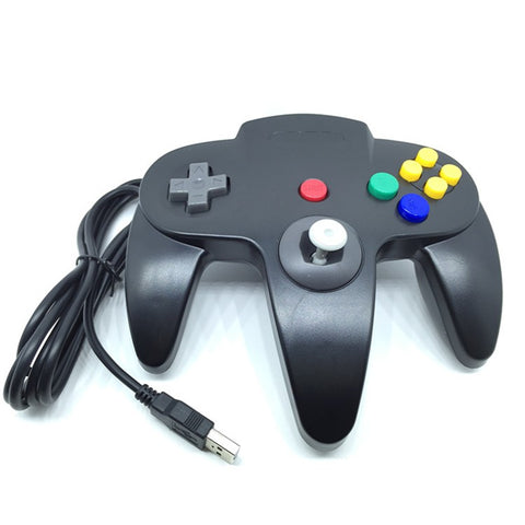 Wired USB Game Controller Gaming Joypad Joystick USB Gamepad For Nintendo For Gamecube For N64 64 PC For Mac Black Gamepad