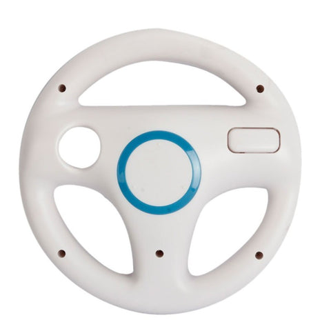 Hot White Plastic Steering Wheel For Nintendo for Wii Mario Kart Racing Games Remote Controller Console Free Shipping