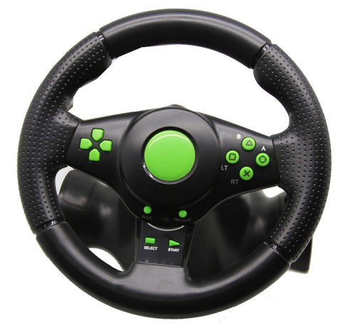 2018 Wired USB Vibration Feedback racing wheel for ps3 Steering Wheel work for XBOX 360/ PS2/PS3/ PC (3 in 1) with free shipping