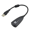 New Arrival 5HV2 External USB Sound Card 7.1 Channel USB To 3D CH Virtual Channel Sound Track Audio Adapter