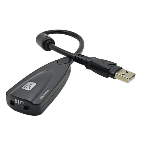 New Arrival 5HV2 External USB Sound Card 7.1 Channel USB To 3D CH Virtual Channel Sound Track Audio Adapter