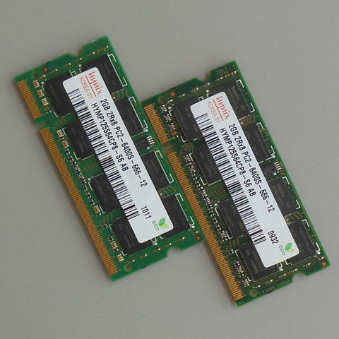 4GB kit 2X2GB PC2-6400S DDR2-800 800Mhz DDR2 2RX8 Laptop Memory  SODIMM Notebook RAM 4GB Non-Ecc 200pins Low density