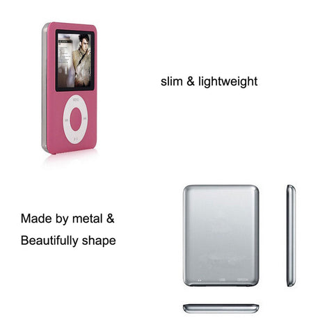 1.8 inch LCD Screen MP3 MP4 Music Player Metal Housing 4BG 8GB 16GB 32GB MP4 Player Support E-Book Reading FM Radio