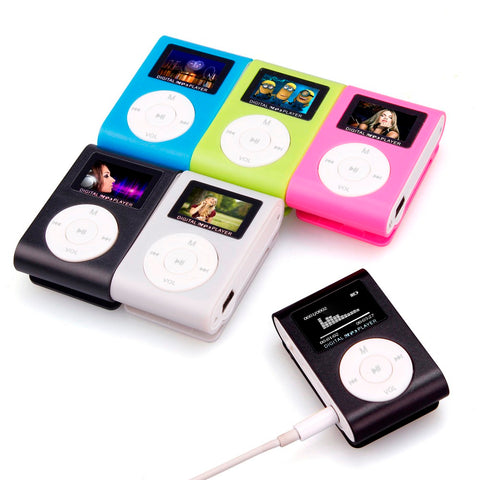 2018 MP3 Player USB Clip Mini LCD Screen Support 32GB Micro SD TF Card