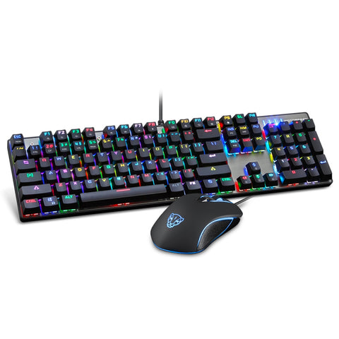 CK888 RGB Backlight Mechanical Gaming Keyboard + Mouse  Game Keyboard Mouse Set with 1.8M Cable for Computer Pro Gamer