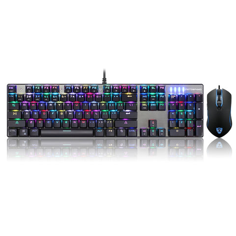 CK888 RGB Backlight Mechanical Gaming Keyboard + Mouse  Game Keyboard Mouse Set with 1.8M Cable for Computer Pro Gamer