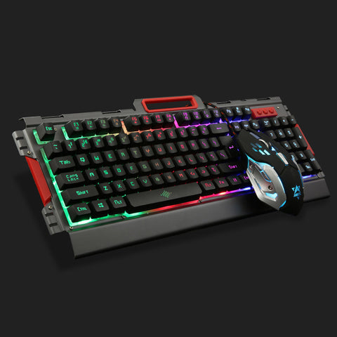 2017 K33 Wired LED Backlit illuminated Multimedia Ergonomic Usb Gaming Keyboard Gamer + 3200DPI 6 Buttons Optical Gaming Mouse