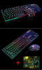 K-13 Wired Rainbow Backlit illuminated Usb Multimedia Ergonomic Gaming Keyboard + 2400DPI Optical Gaming Mouse For Gamer Laptop