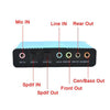 New External Sound Card  USB 6 Channel 5.1 Surround Adapter Audio S/PDIF Optical Sound Card Adapter for PC Laptop EM88