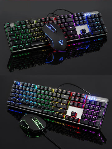 CK888 RGB Backlight Mechanical Gaming Keyboard + Mouse  Game Keyboard Mouse Set with 1.8M Cable for Computer Pro Gamer