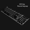 Gaming Mechanical Keyboard Anti-ghosting Blue Red Black Brown Switch Backlit LED wired Retro Round keycap Russian stickers