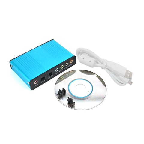 New External Sound Card  USB 6 Channel 5.1 Surround Adapter Audio S/PDIF Optical Sound Card Adapter for PC Laptop EM88