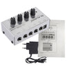 Ultra-compact 4 Channels Mini Audio Stereo Headphone Amplifier with Power Adapter