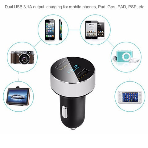 Smart Car Charger 2 USB DUAL Ports Lighter Adapter Mobile Phone Charger For Xiaomi Tablet iPhone Huawei P10 samsung galaxy s8