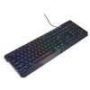 Gaming 104 USB Wired Pro Keyboard with 7 Colors LED Backlight Gaming Keyboard for PC Notebook