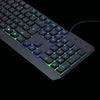 Gaming 104 USB Wired Pro Keyboard with 7 Colors LED Backlight Gaming Keyboard for PC Notebook