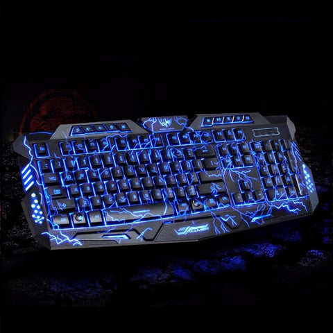 M200 Purple/Blue/Red LED Breathing Backlight Pro Gaming Keyboard Mouse Combos USB Wired Full Key Professional Mouse Keyboard