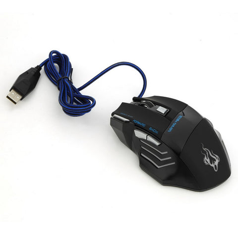 Professional 7 Buttons LED USB Optical Wired Gaming Mouse 5500DPI Mouse Computer Mouse For Pro Gamer