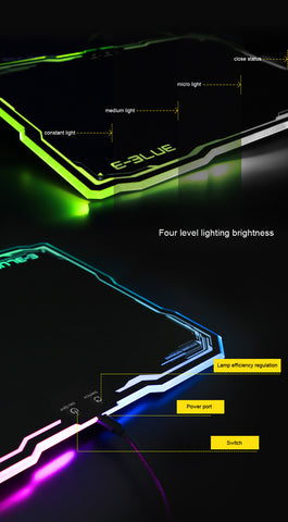 Gaming Mouse Pad Gamer Rubber Pad Mousepad RGB Light Lighting Mouse Mousepad For Computer PC Notebook Loptop