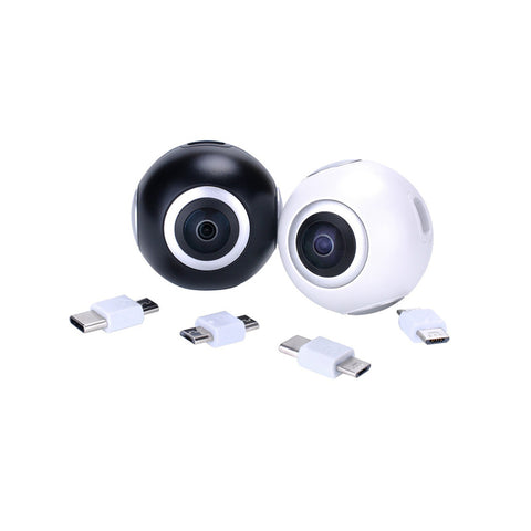 720 360 Degree Panoramic Camera VR Camera HD Video Dual Wide Angle Lens Real Time Seamless Stitching for Android Smartphone