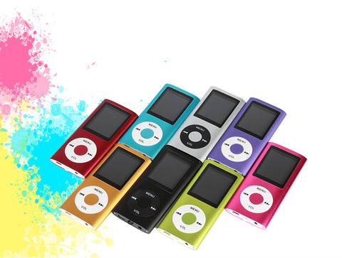 Hot Selling Slim MP3 MP4 Music Player 1.8 inch LCD 8GB 16GB 32GB Memory Screen FM Radio Video Player with Availabe