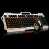 Rainbow Yellow LED Backlight USB Wired Pro Gaming Keyboard Gamer Keyboard+6 Buttons 3200 DPI Pro Gaming Mouse Gamer Mice