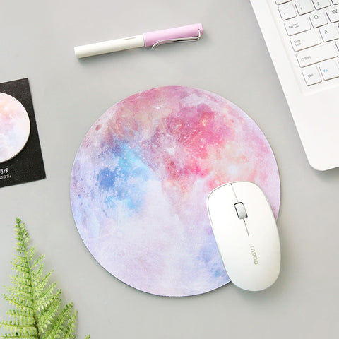 Planet Series Mat 220 x 220 x 3mm Circular Mouse Pad With Style Earth/Venus/Mars/Mercury/Jupiter/Pluto/Rainbow moon/Black moon