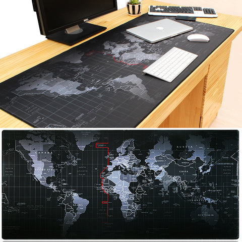 900x400 large worldmap gaming mouse pad locking edge non-slip computer player Keyboard table Mat for players