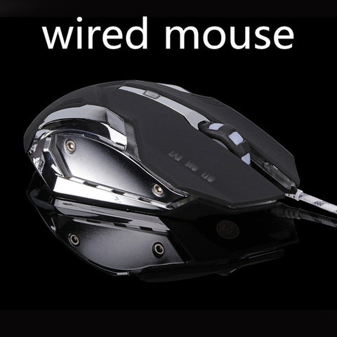 Silent USB 6D Wired and Wireless Optical Computer Gaming Mouse with LED